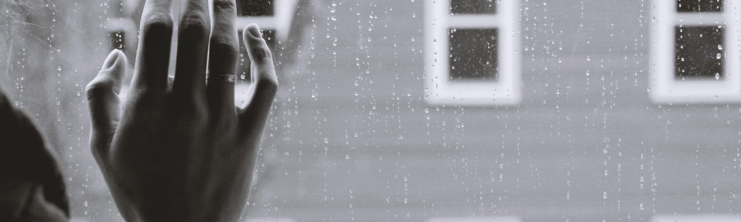 ensom trist regn