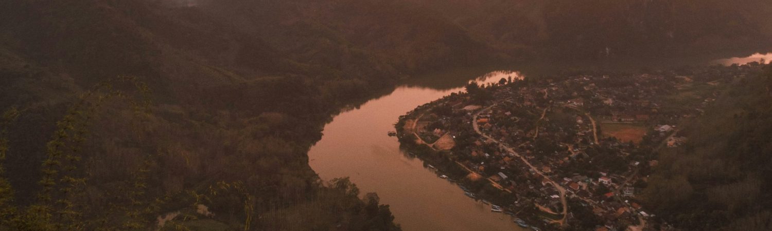 laos øster natur solnedgang
