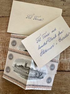 mormor ella 10 krone seddel dåb ting mit liv