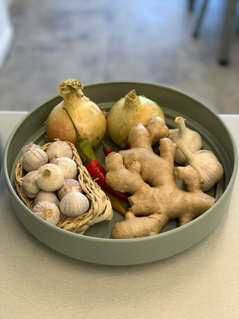 ingefær hvidløg chili